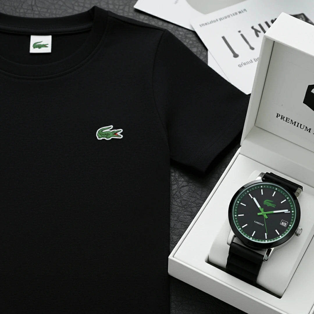 Super Oferta Lacoste / Camisa + Reloj de Regalo