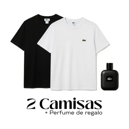 Combo Premium Lacoste™ - 2 Camisas + Perfume de Regalo