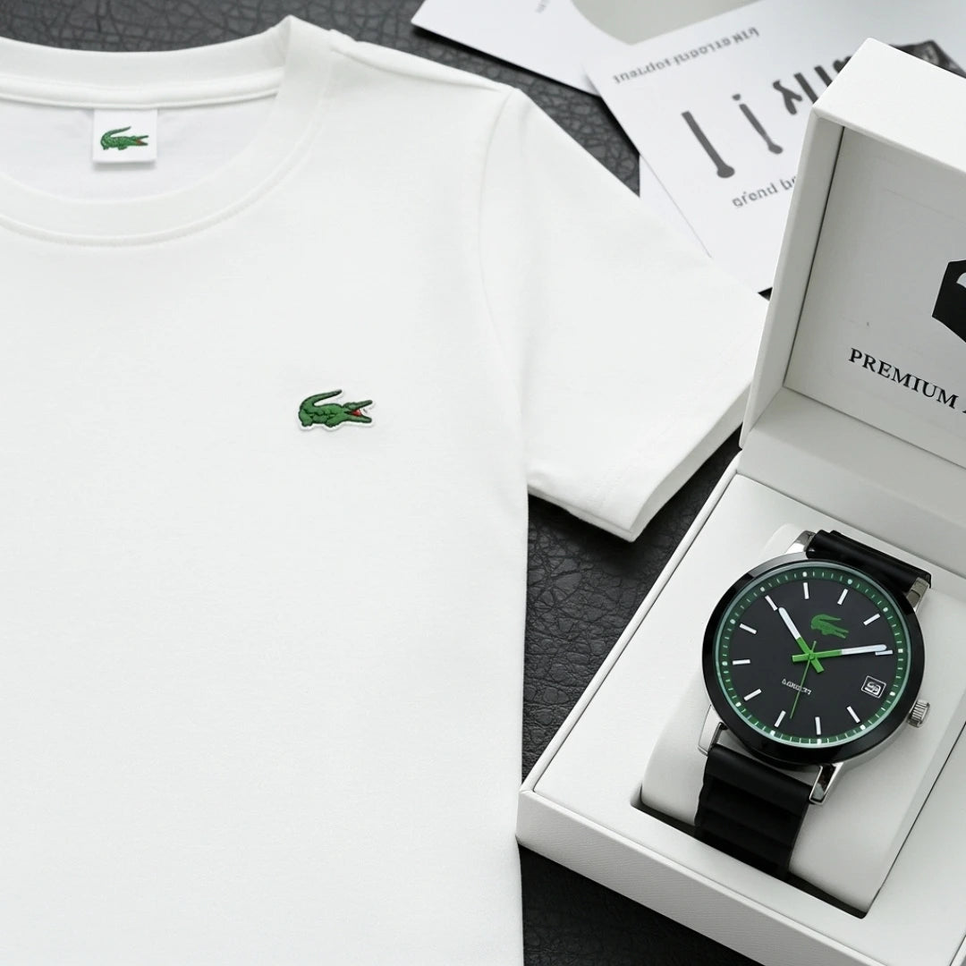 Super Oferta Lacoste / Camisa + Reloj de Regalo