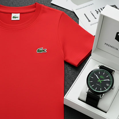 Super Oferta Lacoste / Camisa + Reloj de Regalo