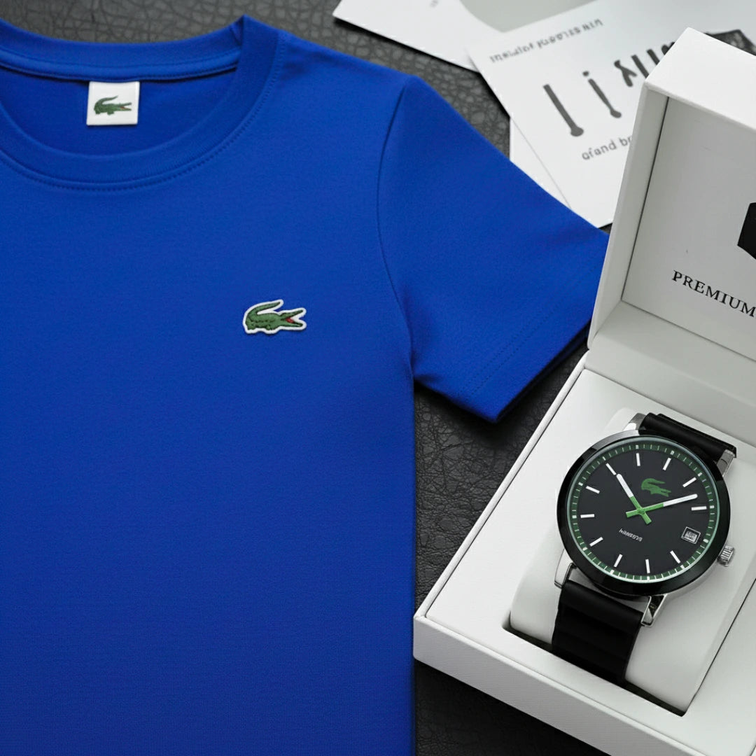 Super Oferta Lacoste / Camisa + Reloj de Regalo