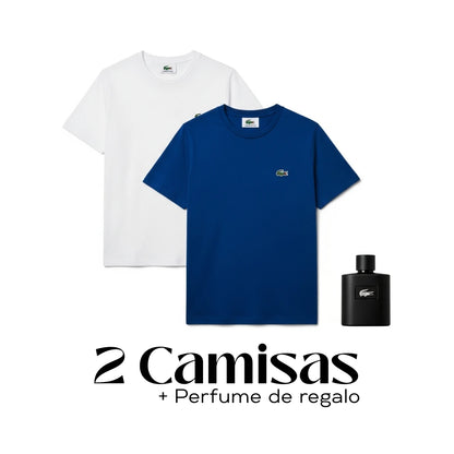Combo Premium Lacoste™ - 2 Camisas + Perfume de Regalo