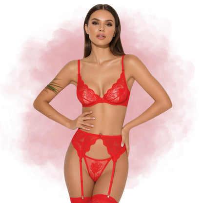 Lenceria Rojo Ardiente / Lubricante GRATIS